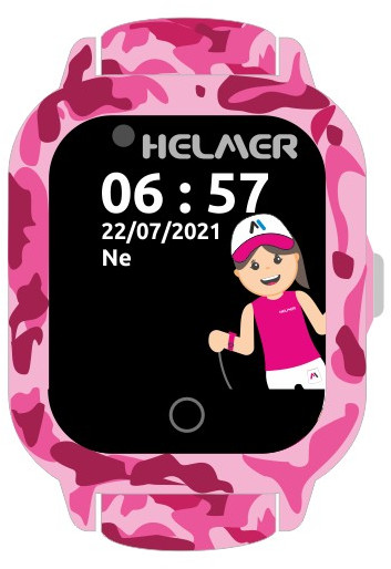 Helmer Chytré dotykové hodinky s&nbsp;GPS lokátorem a&nbsp;fotoaparátem - LK 710 4G růžové - Hodinky Helmer