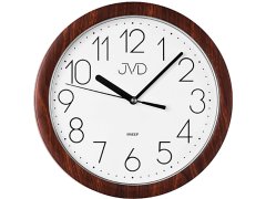 JVD Nástěnné hodiny s&nbsp;plynulým chodem H612 hnědá 7496605