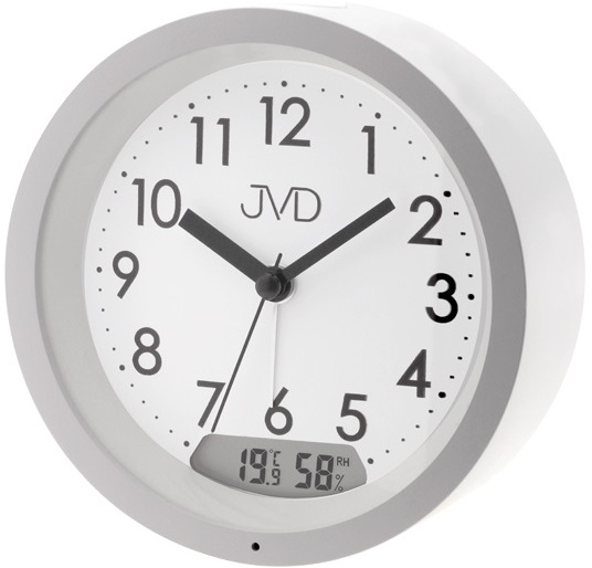 JVD Budík s teploměrem a vlhkoměrem SRP056.2 - Hodinky JVD
