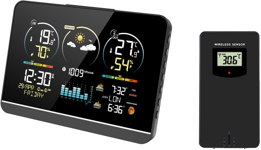 JVD Rádiem řízená meteorologická stanice RB3409 - Hodinky JVD