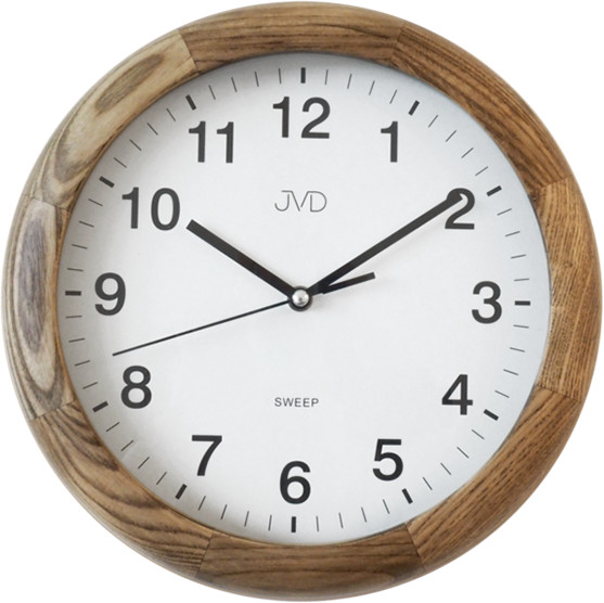 JVD Nástěnné hodiny s plynulým chodem NS19020/78 JVD Nástěnné hodiny s plynulým chodem NS19020/78 - Hodinky JVD