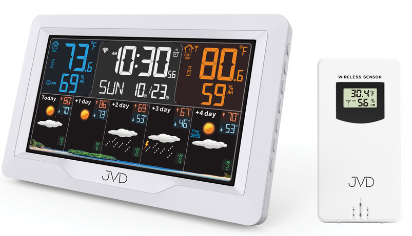 JVD Rádiem řízená meteostanice s budíkem RB3390.2 JVD Rádiem řízená meteostanice s budíkem RB3390.2 - Hodinky JVD