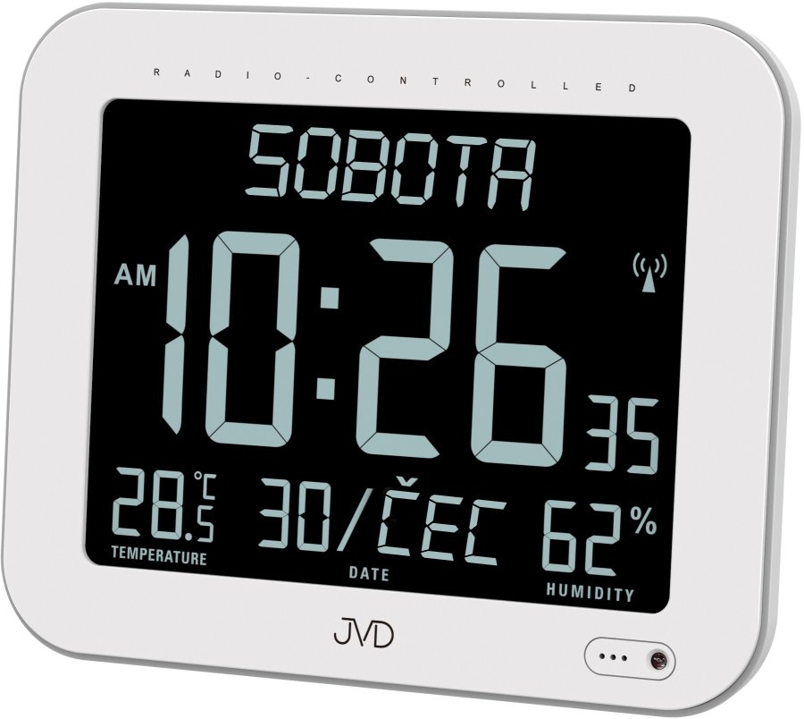 JVD Rádiem řízené digitální hodiny s budíkem DH9362.1 JVD Rádiem řízené digitální hodiny s budíkem DH9362.1 - Hodinky JVD