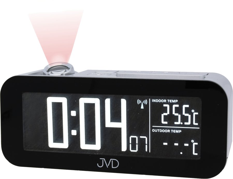 JVD Rádiem řízený budík s projekcí RB93 JVD Rádiem řízený budík s projekcí RB93 - Hodinky JVD