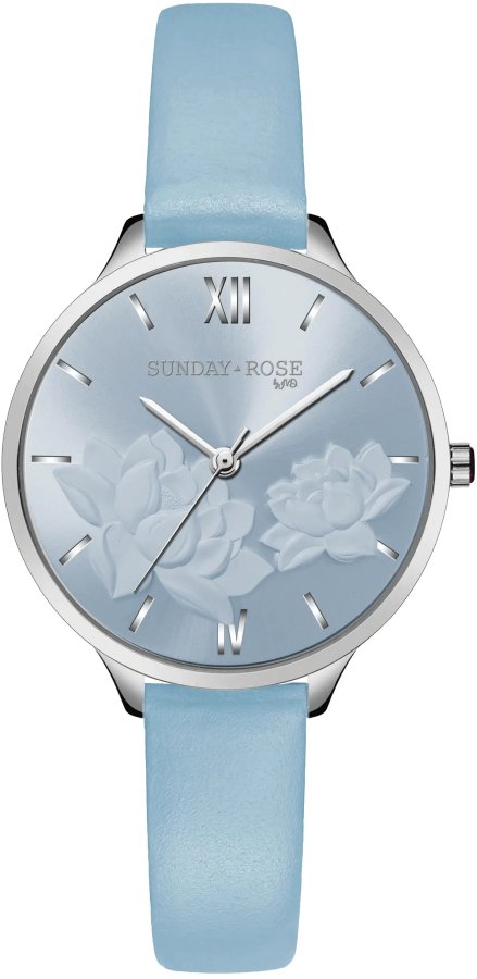 JVD Sunday Rose Fashion Pastel Blue SUN‑F18 - Hodinky JVD