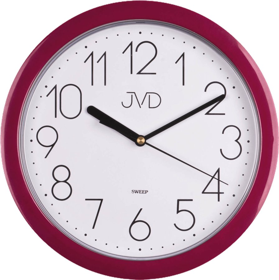 JVD Nástěnné hodiny HP612 vínová