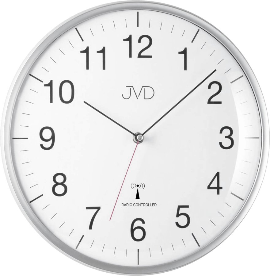 JVD Radiově řízené Nástěnné hodiny RH16 Silver JVD Radiově řízené Nástěnné hodiny RH16 Silver - Hodinky JVD