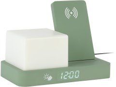 Karlsson Digitální stolní hodiny s&nbsp;lampou a&nbsp;nabíječkou 6079GR