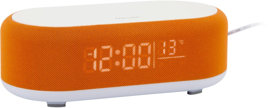 Karlsson Budík s&nbsp;Bluetooth reproduktorem 6033OR - Hodinky Karlsson