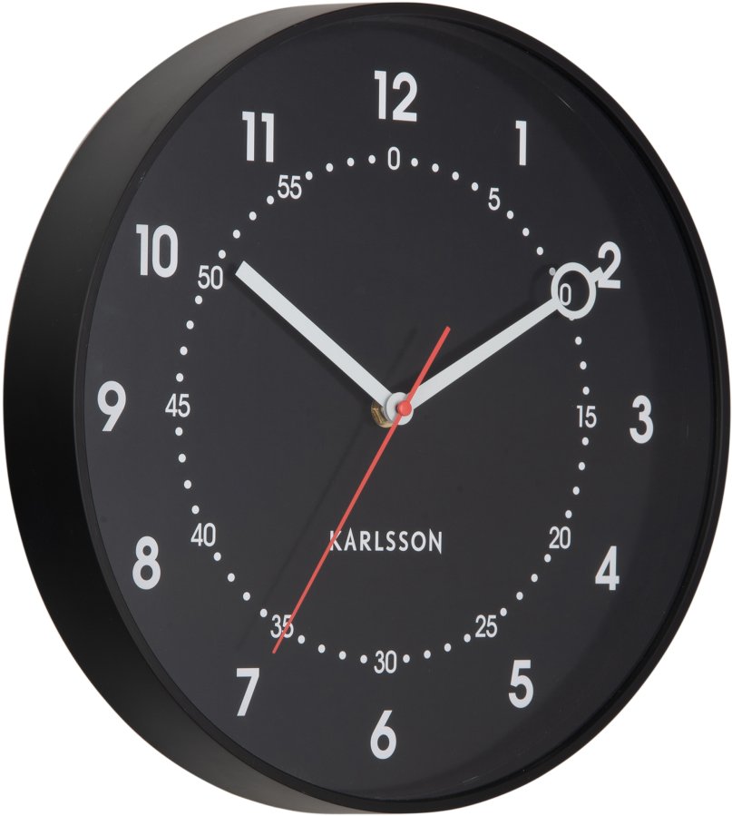 Karlsson Designové nástěnné hodiny 6038BK - Hodinky Karlsson