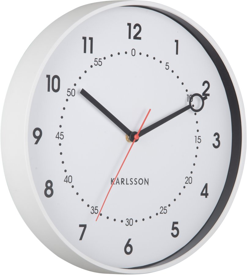 Karlsson Designové nástěnné hodiny 6038WH - Hodinky Karlsson