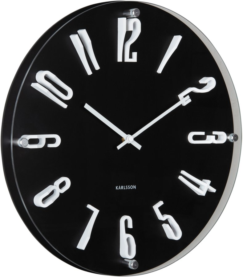 Karlsson Designové nástěnné hodiny 6090BK - Hodinky Karlsson