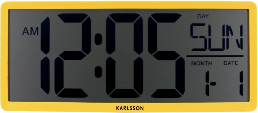 Karlsson Retro LCD digitální hodiny KA6020YE - Hodinky Karlsson