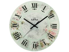 MPM Quality Nástěnné skleněné hodiny Lente E09.4378