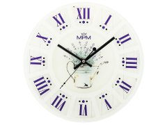MPM Quality Nástěnné skleněné hodiny Provence E09.4376