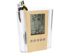 MPM Quality Digitální budík světle hnědý Femia B06.4304.53