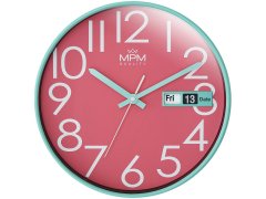 MPM Quality Nástěnné hodiny s&nbsp;datem a&nbsp;dnem v&nbsp;týdnu Date Style E01.4301.4323