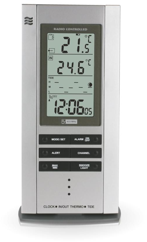 MPM Quality Rádiem řízený budík s teploměrem C02.2759.70.RC MPM Quality Rádiem řízený budík s teploměrem C02.2759.70.RC - Hodinky MPM Quality