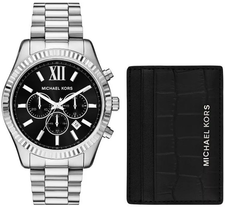 Michael Kors Dárkový set Lexington + peněženka na karty MK1091SET Michael Kors Dárkový set Lexington + peněženka na karty MK1091SET - Hodinky Michael Kors