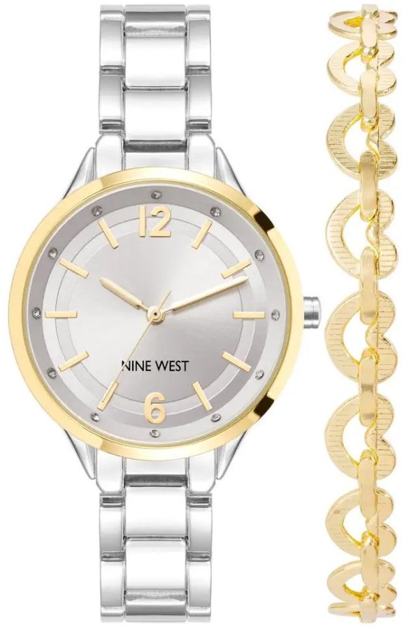 Nine West Dárkový set hodinek a náramku NW/2797TTST - Hodinky Nine West