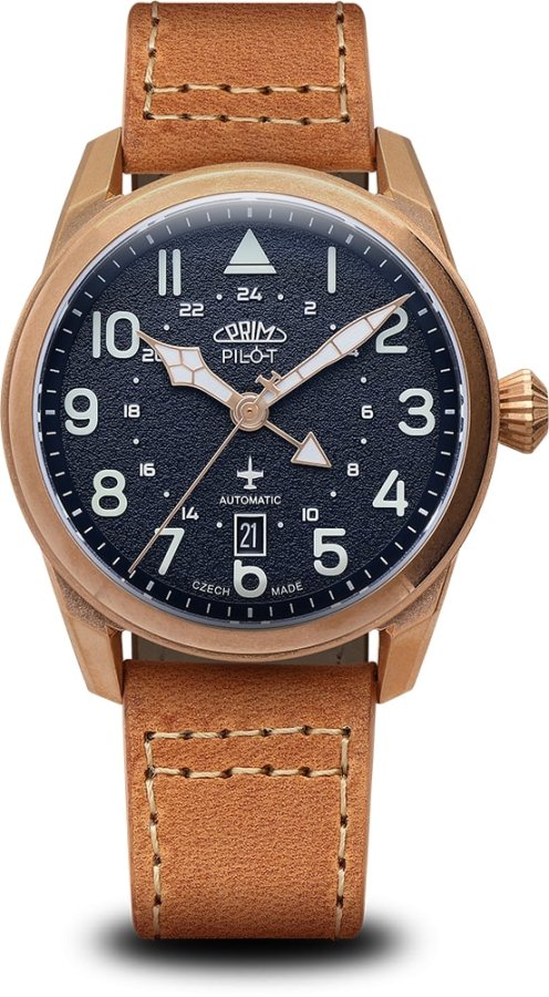 Prim Pilot Dual Time GMT Automatic Limited Edition 50 pcs - E W91P.13250.E - Hodinky Prim