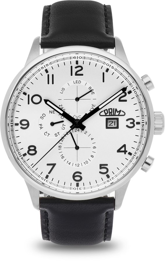 Prim Manager CZ 24 Automatic W01P.13205.A - dny a měsíce v češtině - Hodinky Prim