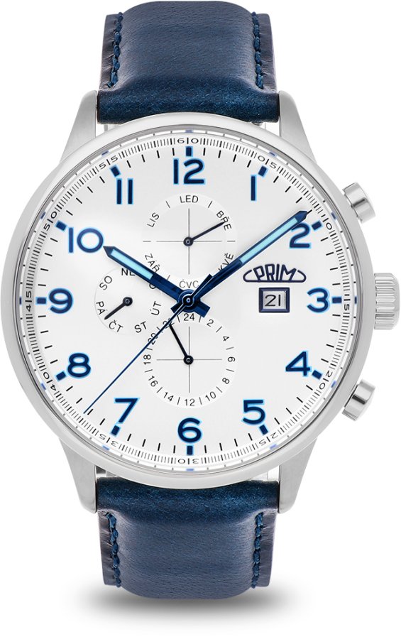 Prim Manager CZ 24 Automatic W01P.13205.C - dny a měsíce v češtině - Hodinky Prim