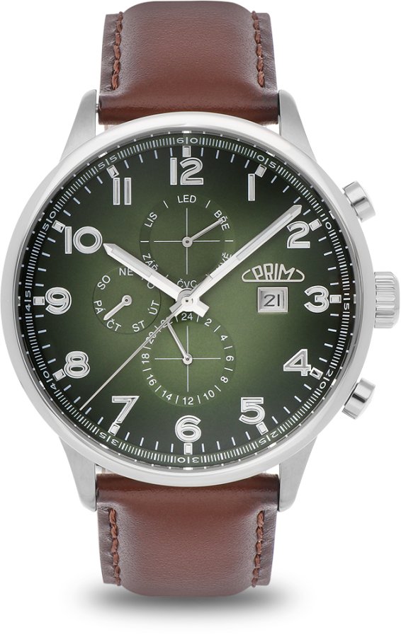 Prim Manager CZ 24 Automatic W01P.13205.H - dny a měsíce v češtině - Hodinky Prim