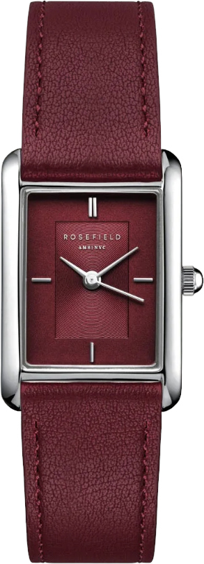 Rosefield Heirloom Modern Burgundy Dial Silver Burgundy Leather HBBLS-H08 - Hodinky Rosefield