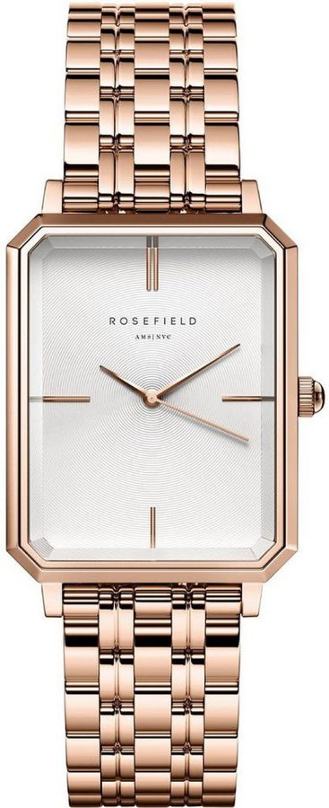 Rosefield The Octagon White Sunray Steel Rose Gold OCWSRG-O42 - Hodinky Rosefield
