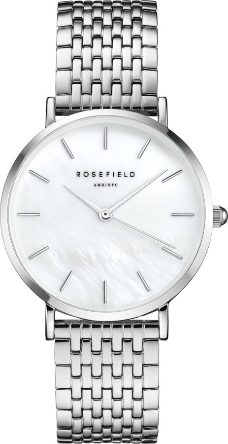 Rosefield The Upper East Side White Pearl Silver - Hodinky Rosefield