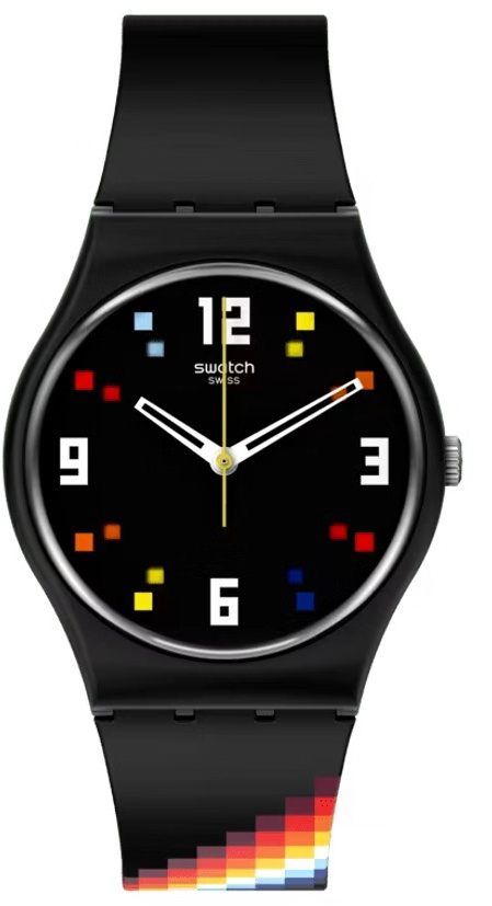 Swatch Black Carousel Squares SO28B705 - Hodinky Swatch
