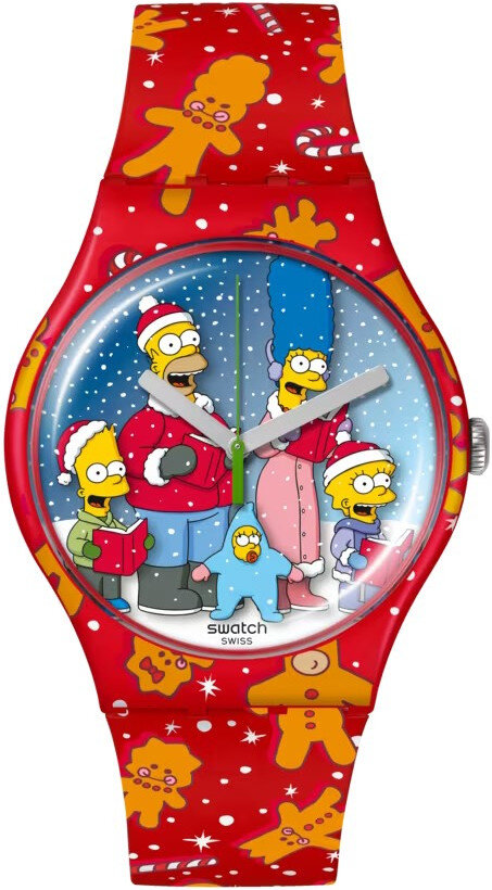 Swatch The Simpsons Wondrous Winter Wonderland SUOZ361 - Hodinky Swatch