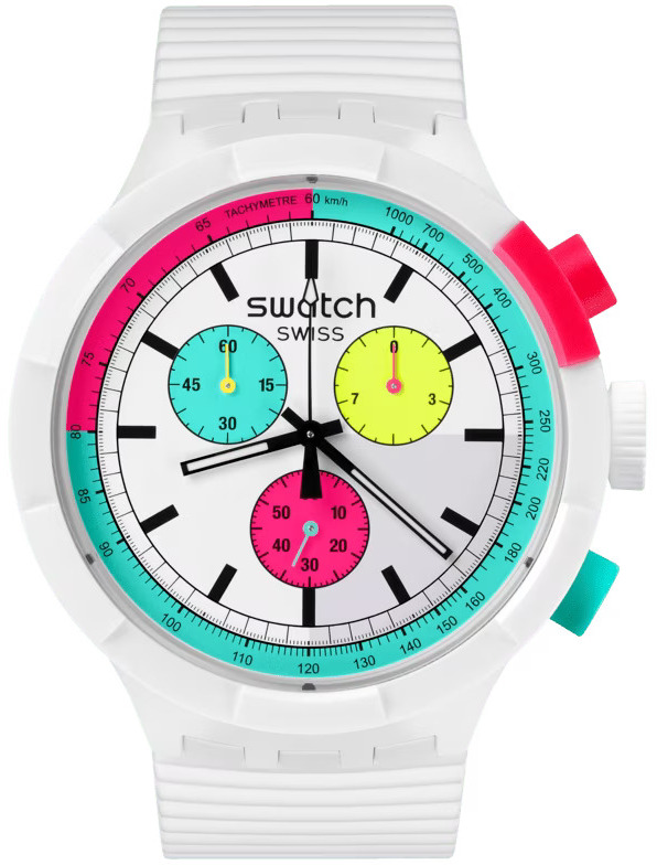 Swatch The Purity of Neon SB06W100 - Hodinky Swatch