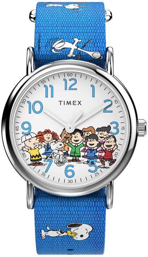 Timex Weekender x Peanuts Gang`s All Here TW2W194006B - Hodinky Timex