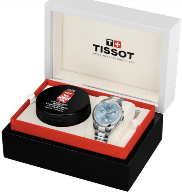 Tissot PR 100 Chronograph Ice Hockey 2026 Special Edition IIHF T150.417.11.351.01