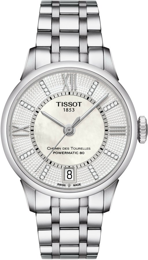 Tissot T-Classic Chemin des Tourelles Powermatic 80 T099.207.11.116.00 s diamanty - Hodinky Tissot