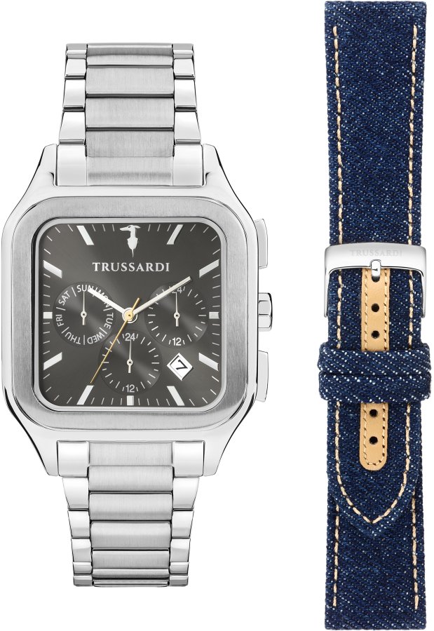 Trussardi Dárkový set T-Quadro R2453177001 + řemínek