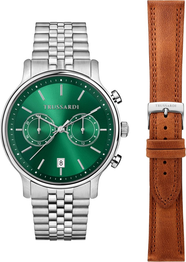 Trussardi Dárkový set T-Inedito R2453174001 + řemínek - Hodinky Trussardi