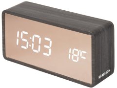Budíky Karlsson Designové LED hodiny - budík KA5878BK