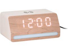 Budíky Karlsson LED hodiny-budík 6078BK Karlsson s&nbsp;nabíječkou 6078WH