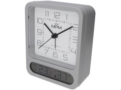 Budíky MPM Quality Analogový budík plastový šedý MPM Ioannis C01.4431.92