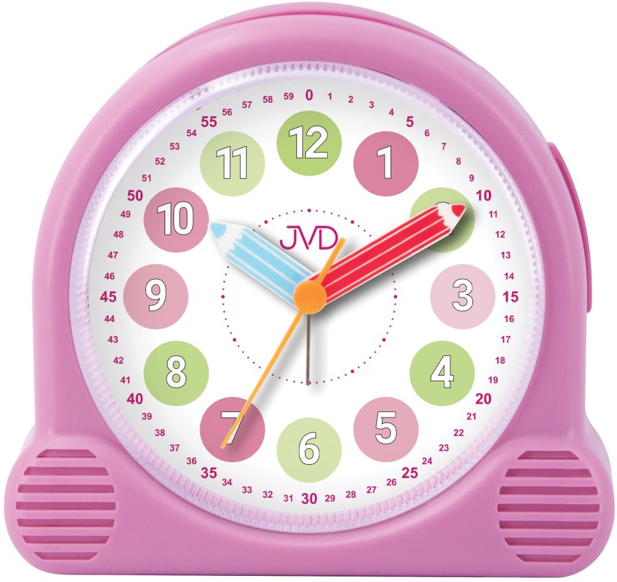 Budíky JVD Dětský budík s&nbsp;plynulým chodem SRP160.1 - Hodiny a&nbsp;budíky Budíky