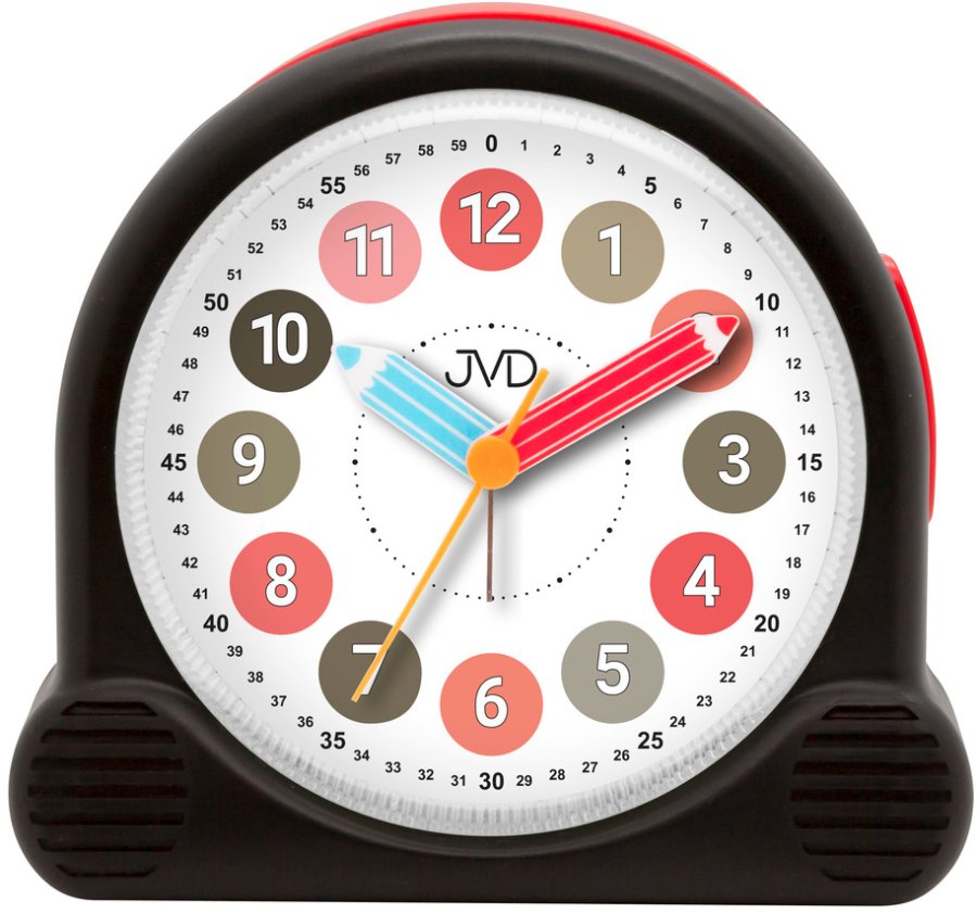 Budíky JVD Dětský budík s&nbsp;plynulým chodem SRP160.3 - Hodiny a&nbsp;budíky Budíky