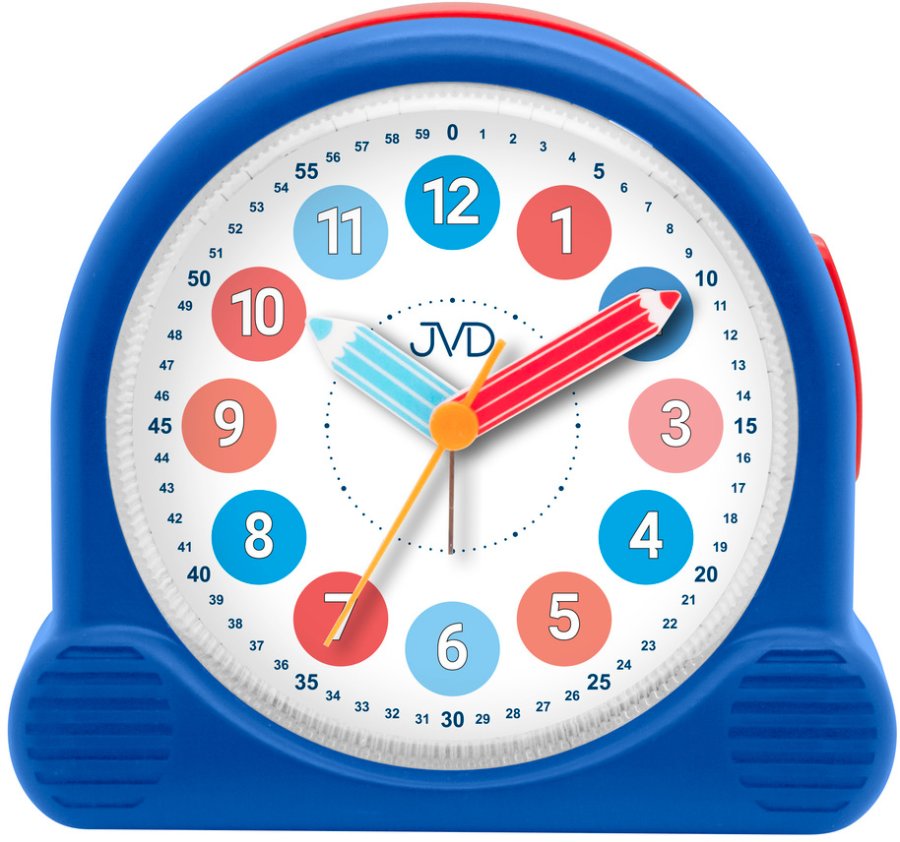 Budíky JVD Dětský budík s&nbsp;plynulým chodem SRP160.4 - Hodiny a&nbsp;budíky Budíky
