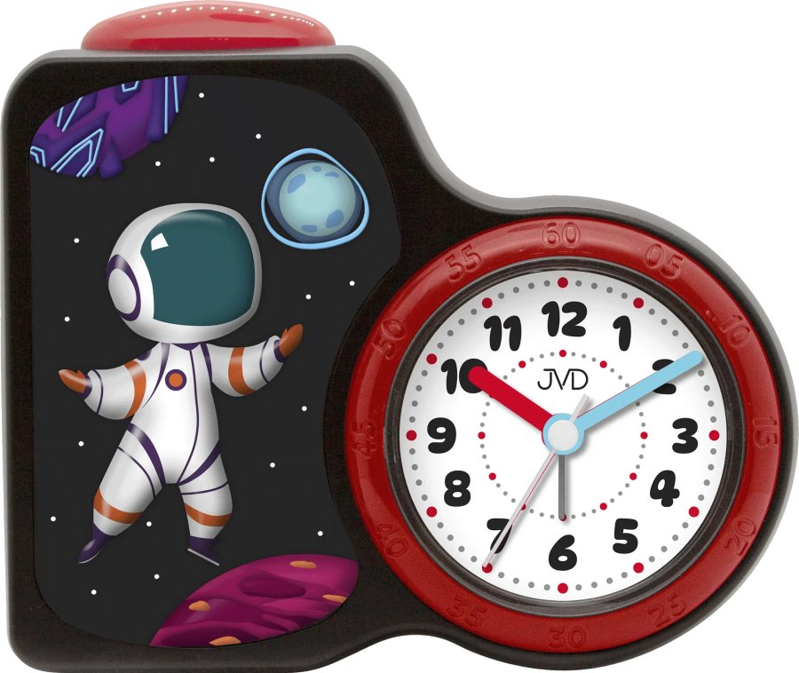 Budíky JVD Dětský budík s&nbsp;plynulým chodem SRP163.3 - Hodiny a&nbsp;budíky Budíky