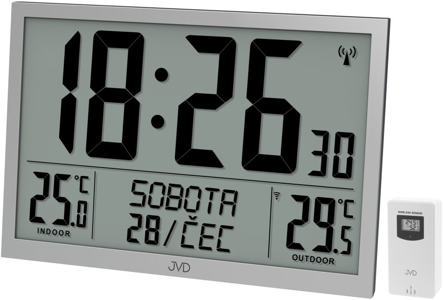 Budíky JVD Rádiem řízený budík RB9412.2 - Hodiny a&nbsp;budíky Budíky