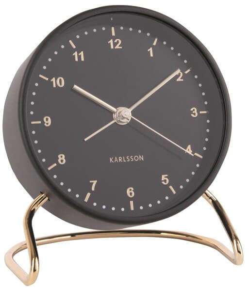 Budíky Karlsson Budík Clock Stylish KA5764BK - Hodiny a&nbsp;budíky Budíky
