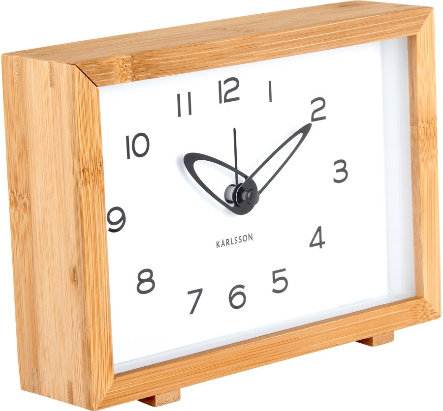 Budíky Karlsson Designové hodiny s&nbsp;budíkem 6034WH - Hodiny a&nbsp;budíky Budíky