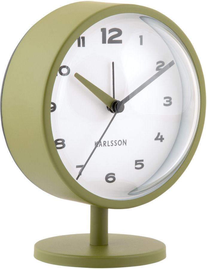 Budíky Karlsson Designové stolní hodiny s&nbsp;budíkem 6027GR - Hodiny a&nbsp;budíky Budíky